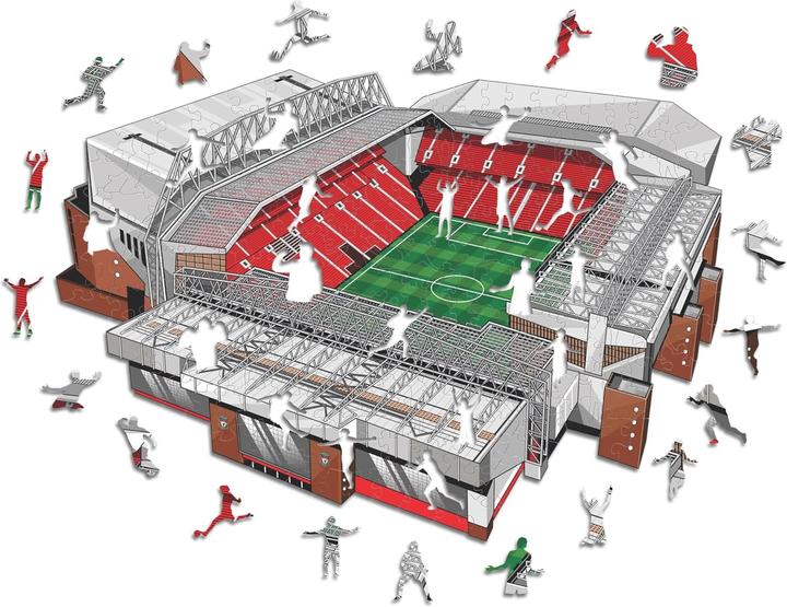 Actual product image Iconic Liverpool FC - Anfield Stadium - Wooden Puzzle Size L (500 pieces) (500 pieces)