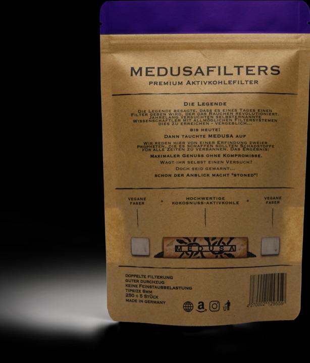 Actual product image Medusafilters Medusa activated carbon filter 6mm