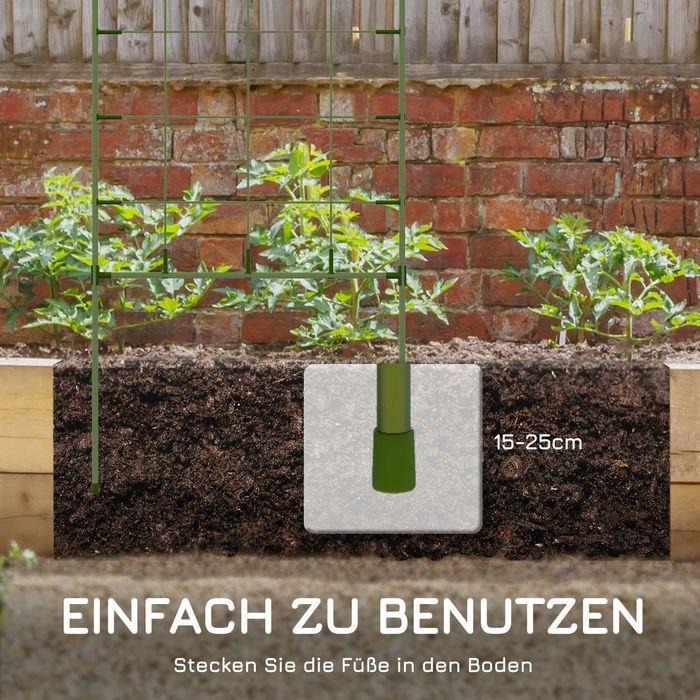 Produktbild Swisshandel24 6er-Set Rankhilfe, Stahl Pflanzenhalter & Rankgitter, Grün (40 cm)