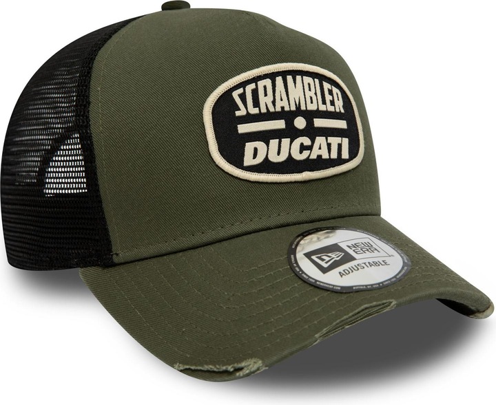 Produktbild New Era A-Frame Trucker Cap Distressed Scrambler Ducati Oliv (One Size)