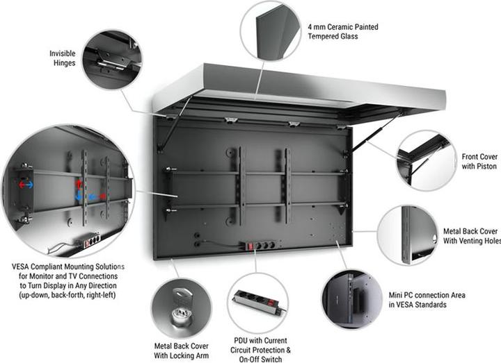 Actual product image DSS Monitor box Landscape, 75" screen, black (75")