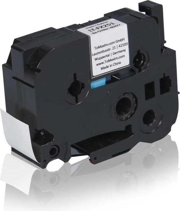 Inkadoo TZEFX251 P-Touch ruban noir sur blanc laminé 24mm x 8m Compatible, convient pour