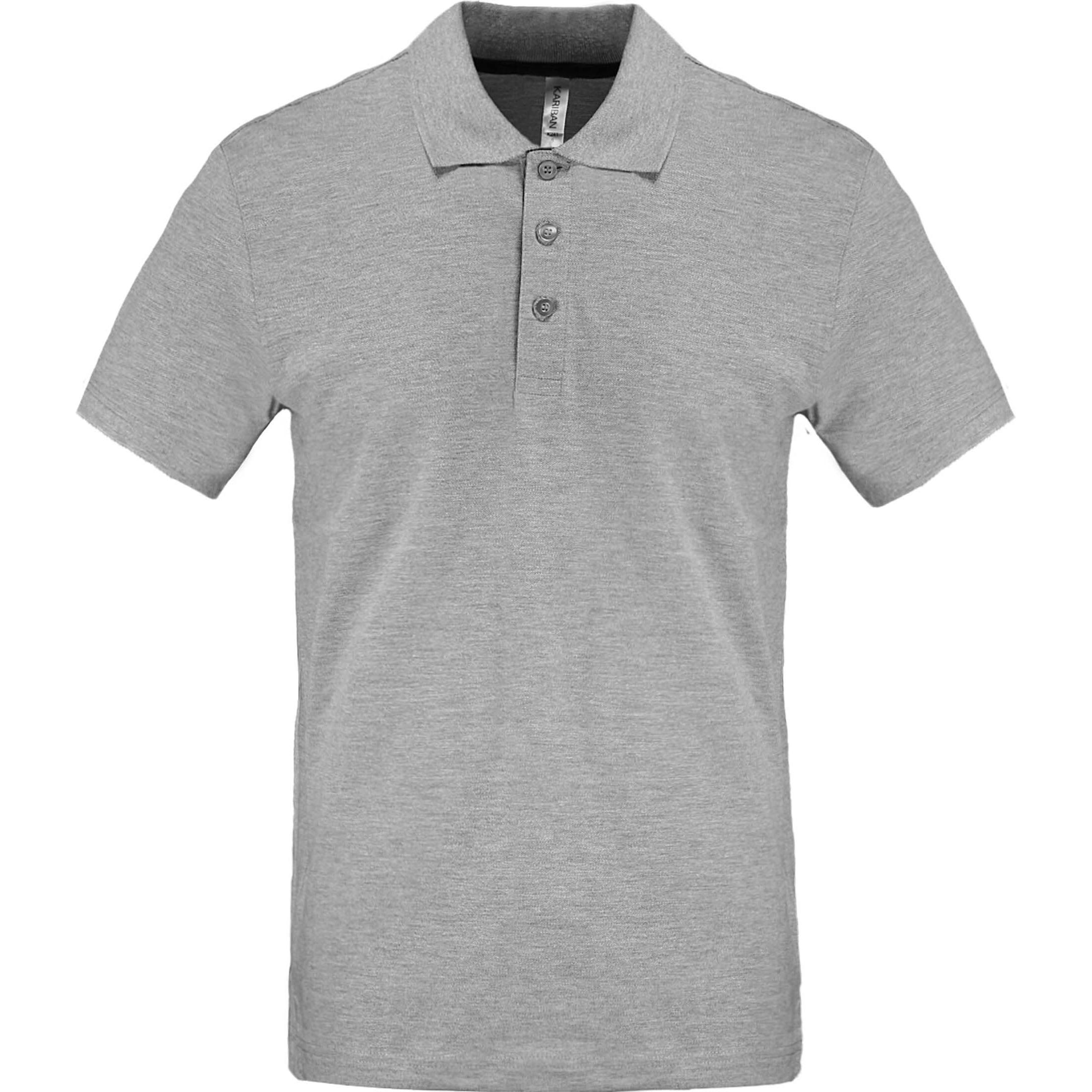 Kariban, Herren, Shirt, Kurzärmeliges Polo-Shirt, Grau, (M)