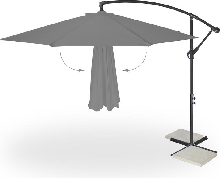 Image du produit Relaxdays Parasol déporté (3 m)