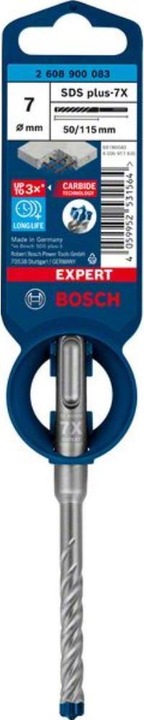 Produktbild Bosch Professional Zubehör EXPERT SDS plus-7X Hammerbohrer, 7 x 50 x 115 mm (7 mm)