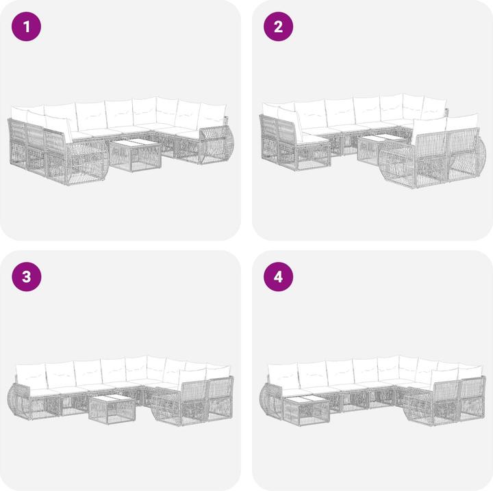 Produktbild vidaXL Gartensofa-set