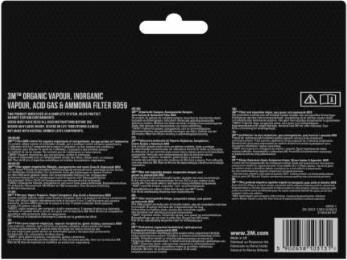 Productafbeelding 3M -Gasfilter 6055 A2R tegen organische gassen+dampen (verpakking van 2) (Vervangend ademhalingsfilter)