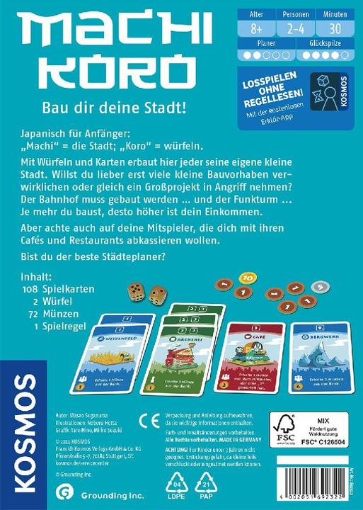Energie-Label Kosmos Machi Koro Bau dir deine Stadt (Deutsch)