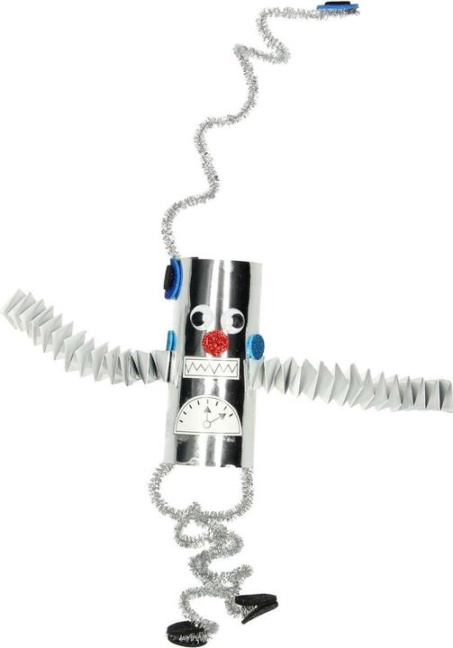 Image du produit Creativ Company Set de bricolage mini robot rouleau de papier toilette 7 pièces, argenté