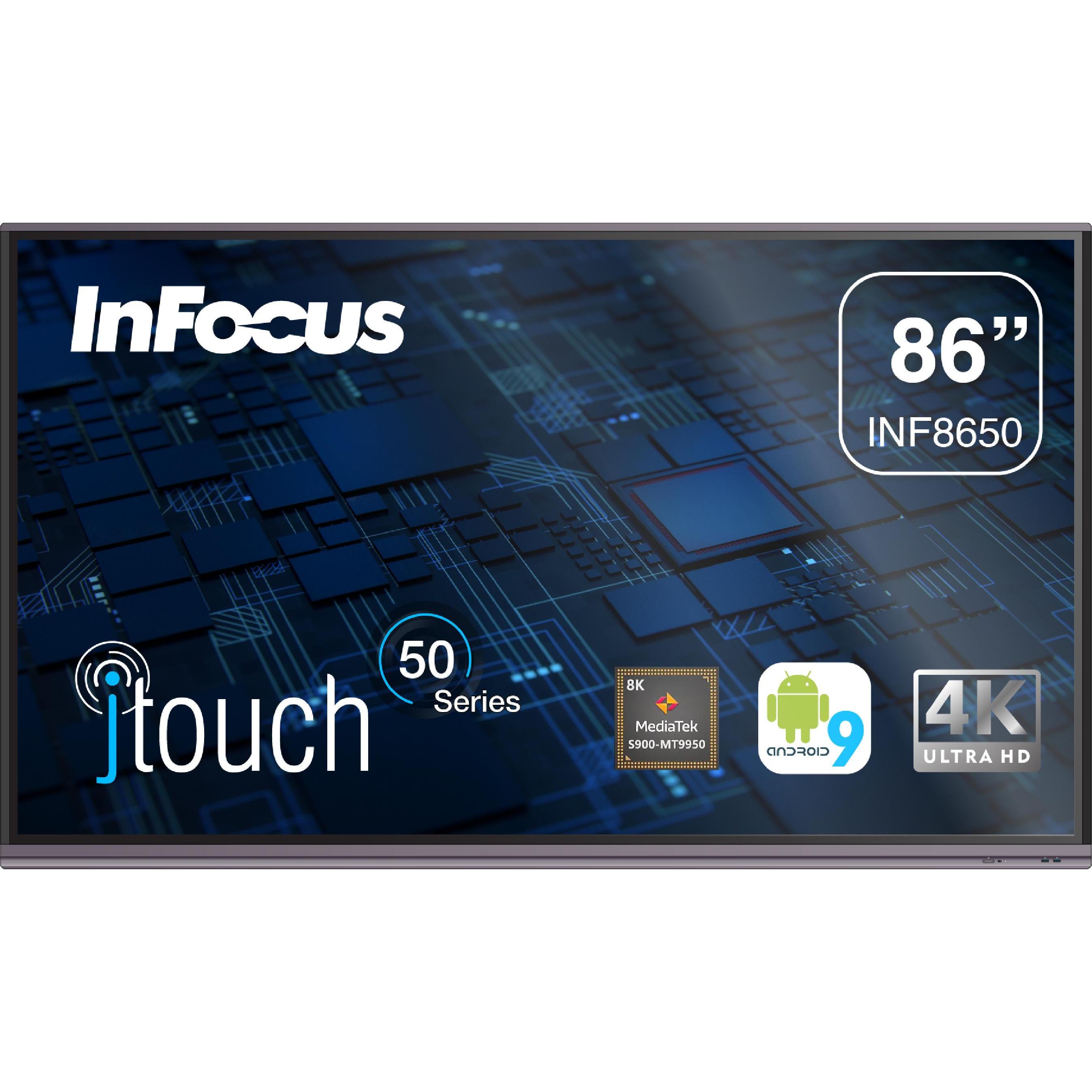 Infocus INF8650 (3840 x 2160 Pixel, 86"), Digital Signage, Schwarz