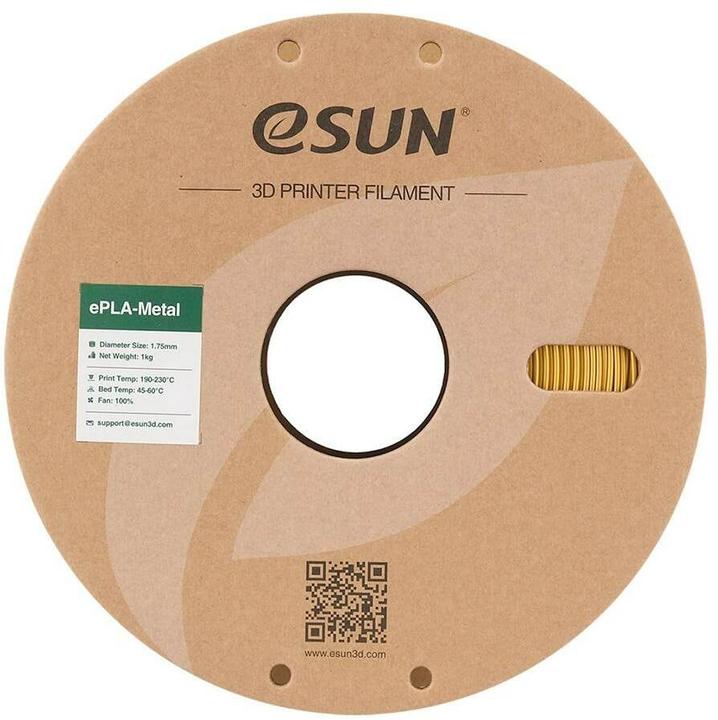 Actual product image eSUN ePLA-Metal Gold Filament 1.75mm 1Kg (PLA+, 1.75 mm, 1000 g, Gold)