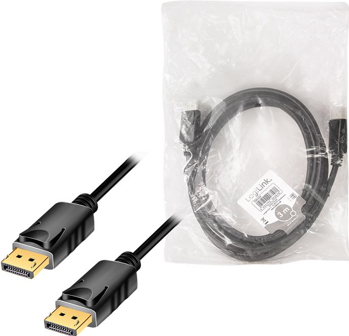 Actual product image LogiLink CD0102 DisplayPort cable (3 m, DisplayPort, 1.2)