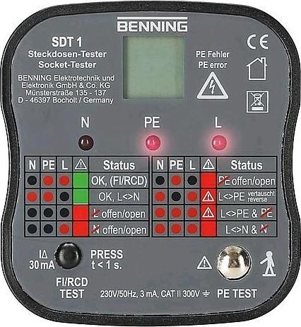 Produktbild Benning Steckdosentester (CAT III 300V, Prüfstecker)