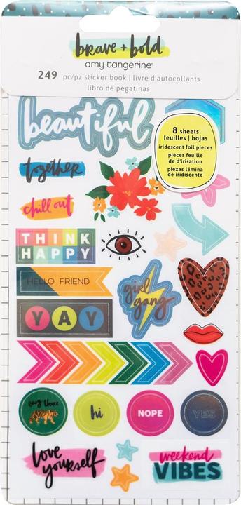Actual product image American Crafts Sticker book Bold + Brave 249 pieces, Multicolor