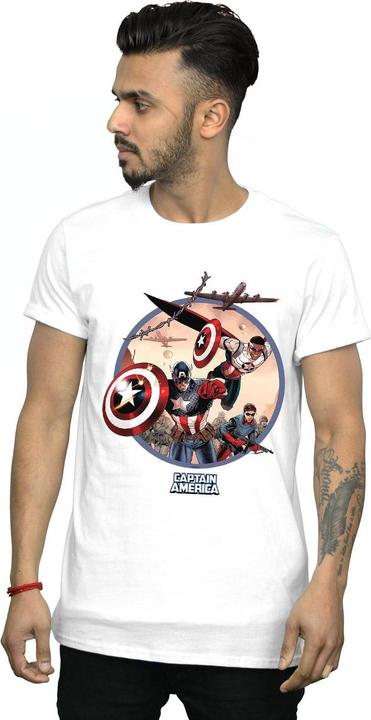 Produktbild Captain America And Falcon In Battle TShirt (S)