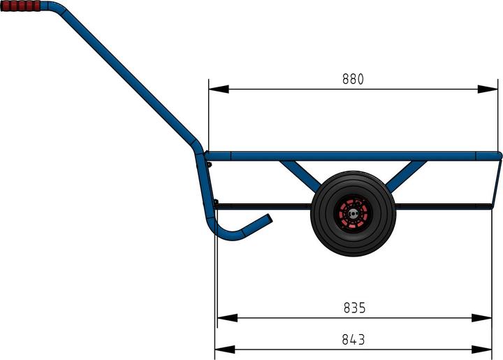 Actual product image Fetra Hand trolley 4092V - Solid rubber wheels Ø260 mm
