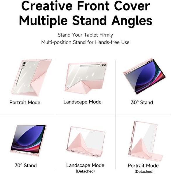 Immagine prodotto Samsung Galaxy Tab S10 FE Plus - Ducis Magi Series, aufstellbares Flip-Etui, Pink (Samsung Galaxy Tab S10 FE+)
