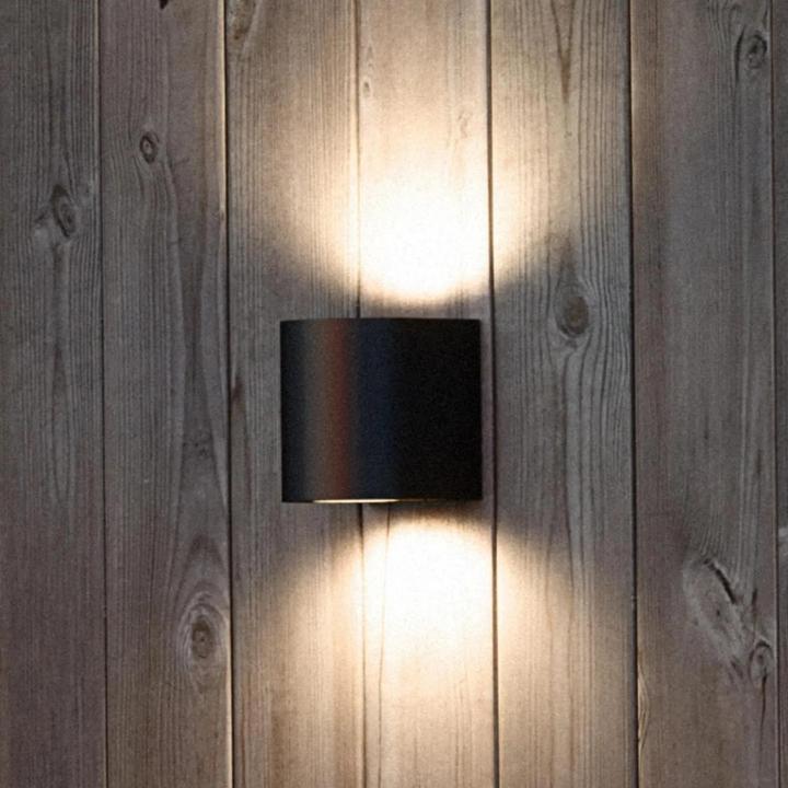 Actual product image Nordlux Canto 2, wall light, black (500 lm, IP44)