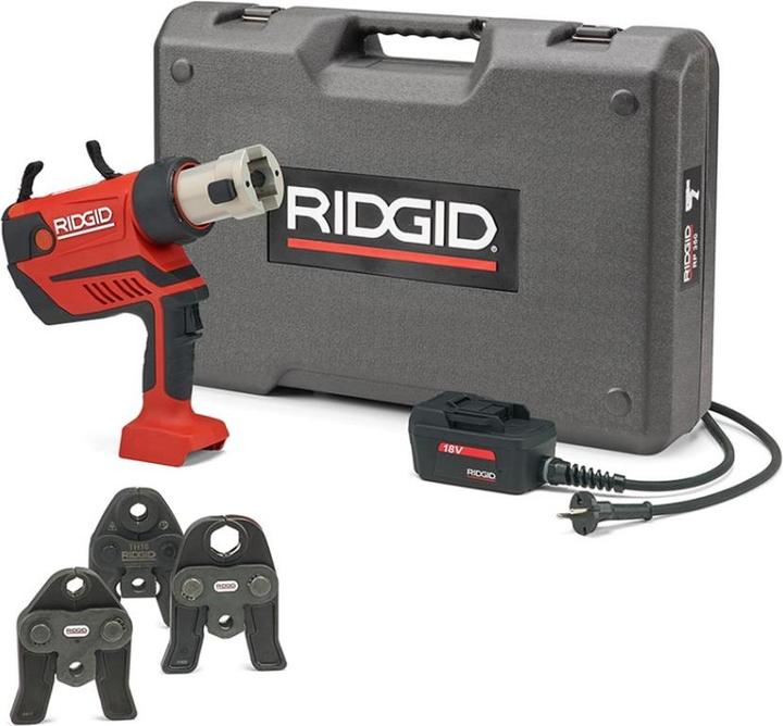 Ridgid 67128 RP350-C Kit Standard 12 - 108 mm Basis-Set Presszange 230V + 3 Backen V 15-18-22
