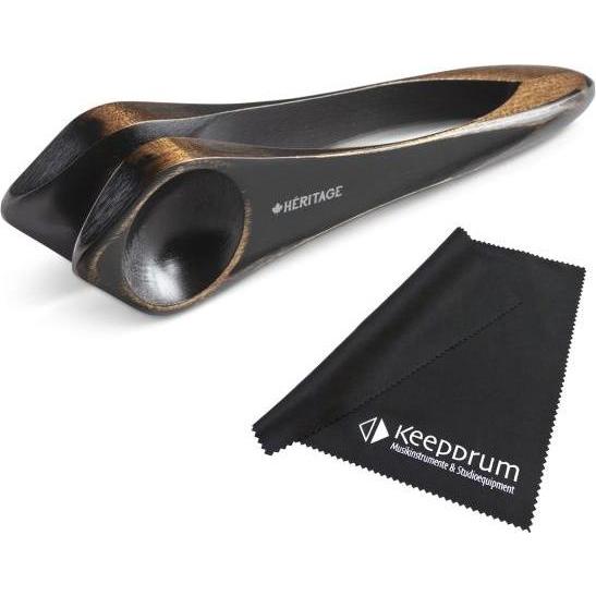 Heritage Musical  Spoons Heritage Musical Spoons Musiklöffel medium Schwarz mit Tuch (Perkussion), Perkussion, Schwarz