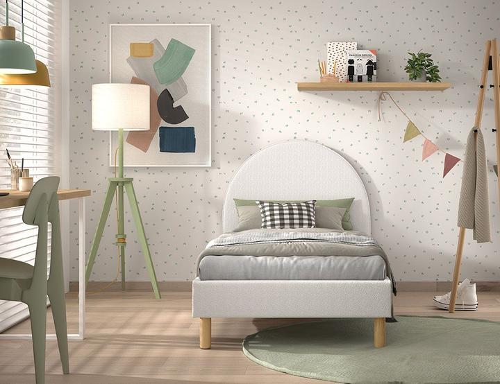 Produktbild Vipack Moon Bett 90X200 Weiss Boucle (90 x 200 cm)