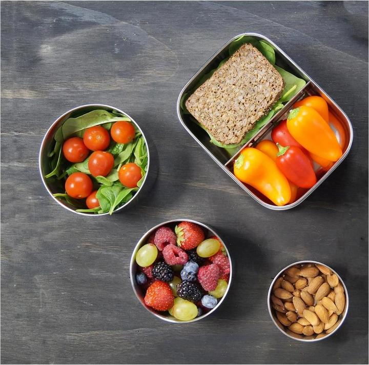 Actual product image Yummii Yummii Lunchbox Bento rounds small/medium Black/Silver