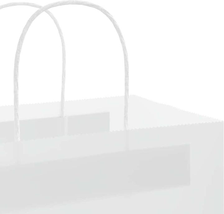 Image du produit VidaXL Sacs en papier kraft 50 pcs. avec anse Blanc 22x11x28 cm Sac en papier (Pochette cadeau, 50 x)
