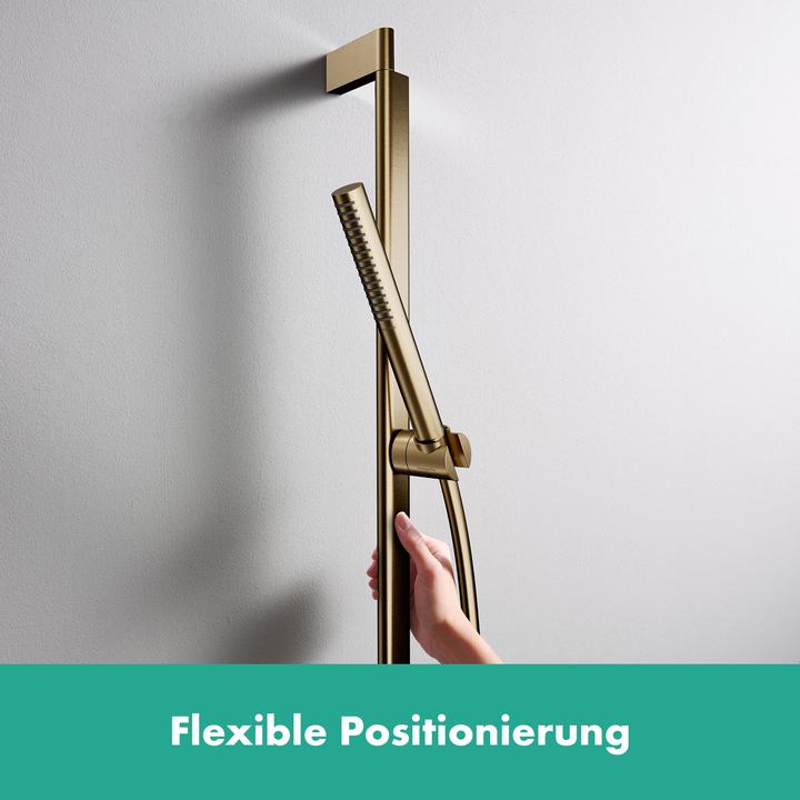 Produktbild hansgrohe Unica Duschstange S Puro 90 cm, Easy Slide Duschkopfhalter, Isiflex Duschschlauch 160 cm