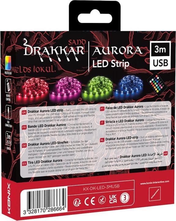Produktbild Konix Drakkar Led Strip Aurora - (3 m) (RGB, 300 cm, Indoor)