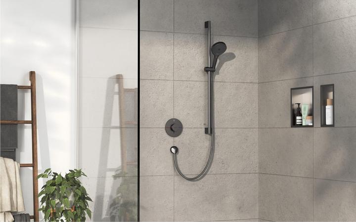 Actual product image hansgrohe ShowerSelect Comfort S thermostat, concealed, 1 consumer, round rosette, with button, 1555
