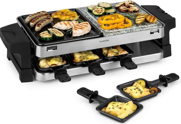 Klarstein 2 en 1 : plaque de cuisson en aluminium & plaque en pierre naturelle
