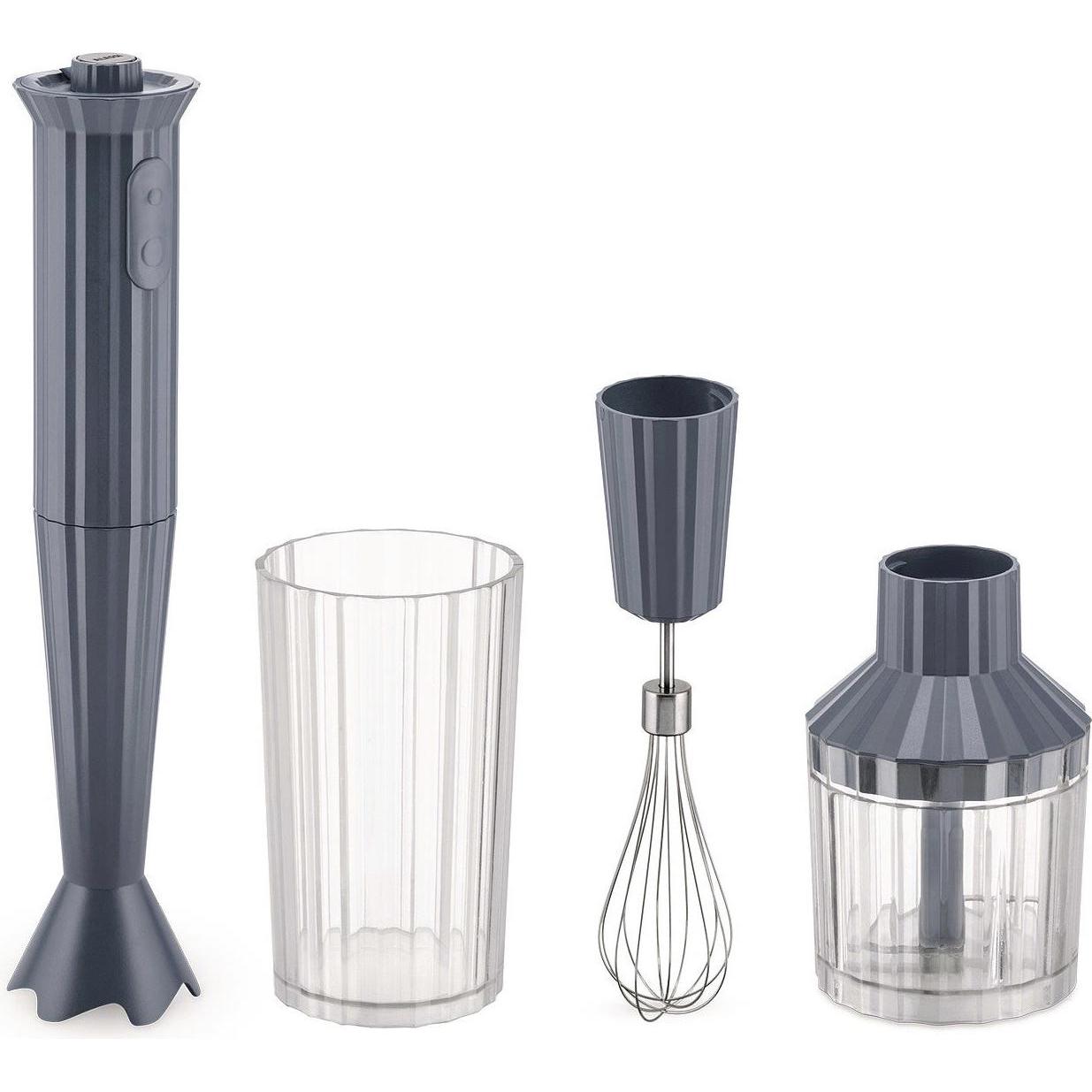 Alessi Plissé Handmixer, Handmixer, Grau