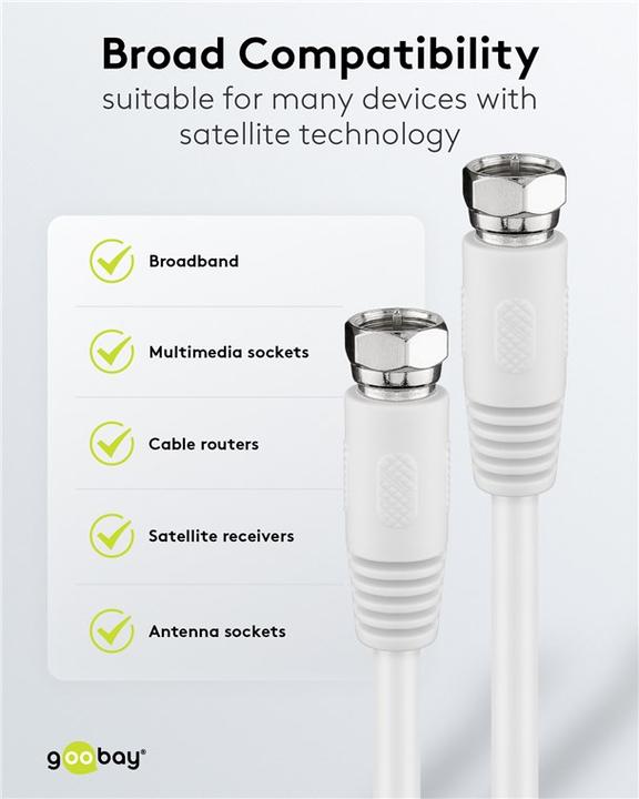 Produktbild Goobay 27484 F plug (85 dB, Antennenkabel)