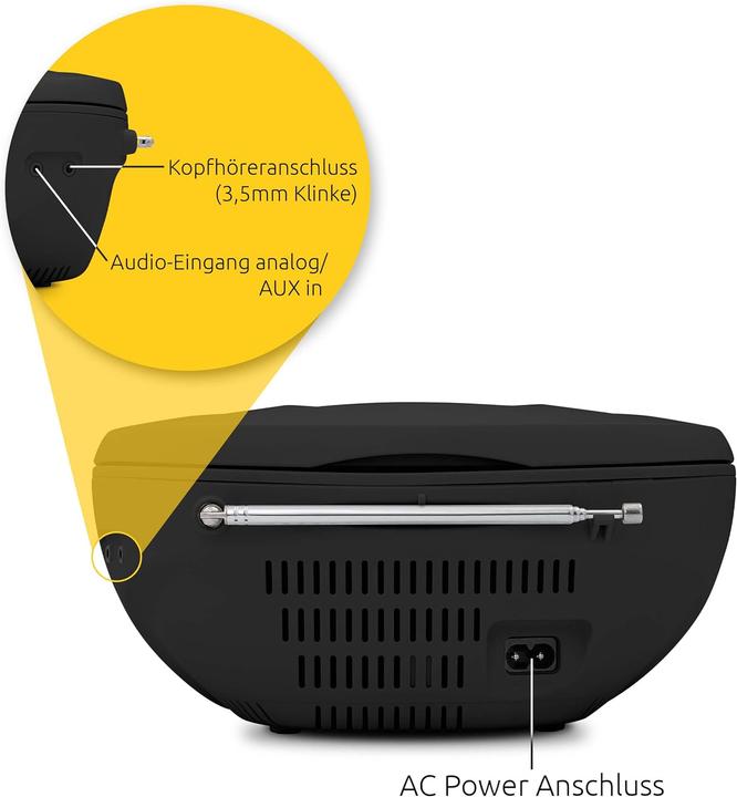 Actual product image TechniSat Boombox Viola Cd-1 Black