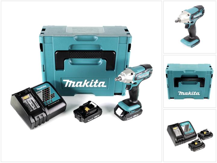 Actual product image Makita DTW 190 RYJ 18V Li-Ion Cordless Impact Wrench + MakPac Case + 2 x Batteries BL 1820 2,0 Ah +