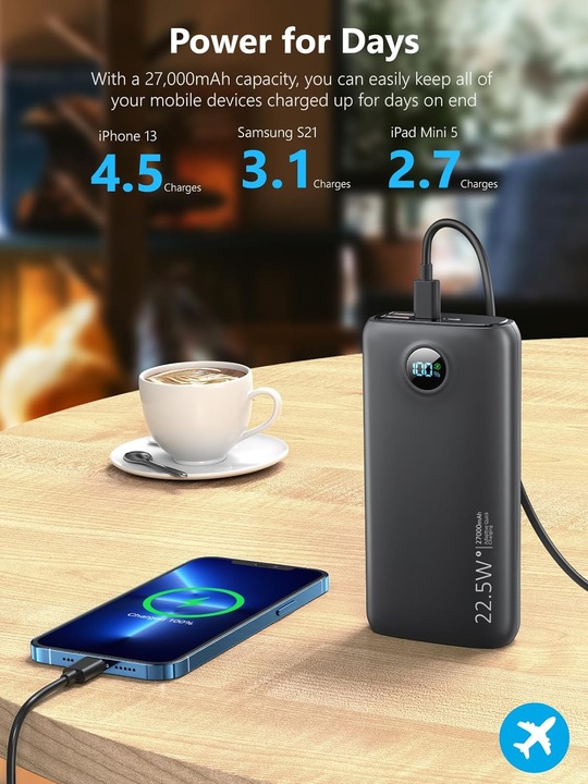 Actual product image Snomh P58D (27000 mAh, 22.50 W, 22.50 Wh)