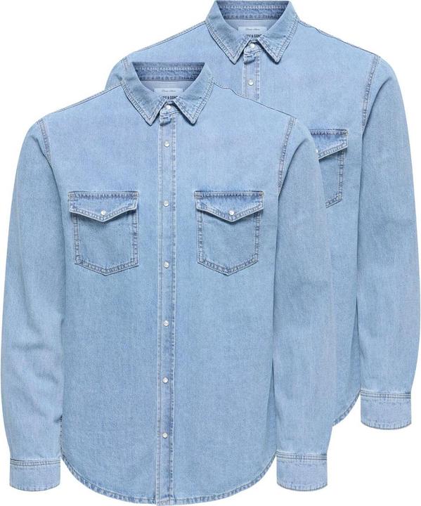 Immagine prodotto Only & Sons 2er Pack Bane Jeanshemd (M)