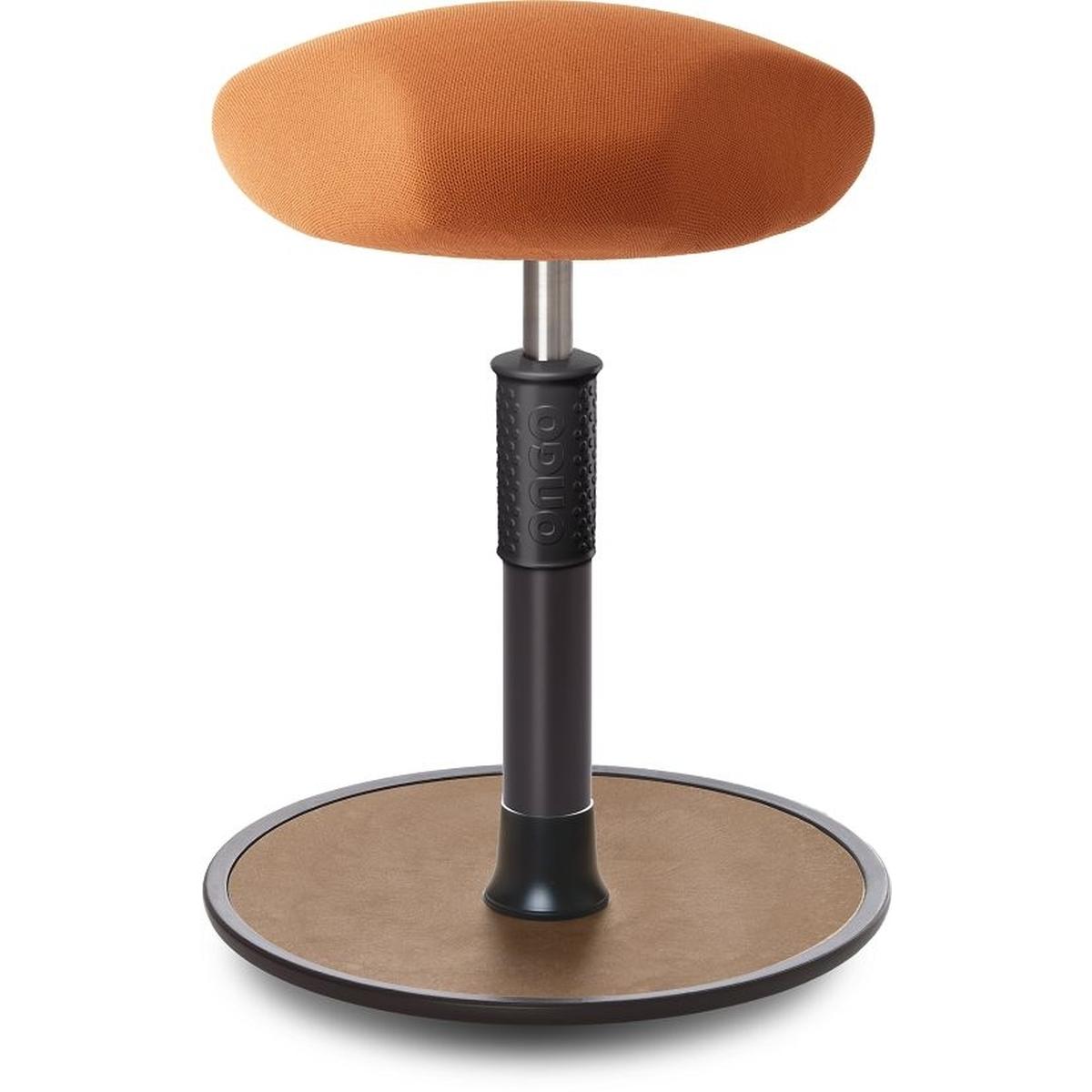 Ongo, Bürostuhl, Sitz- Stehhocker Free Regular Triangel Gestrick Orange schwarz /Natur