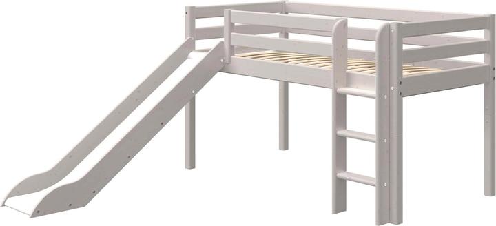 Image du produit Flexa Lit mi-hauteur Classic avec toboggan et échelle droite (90 x 200 cm)