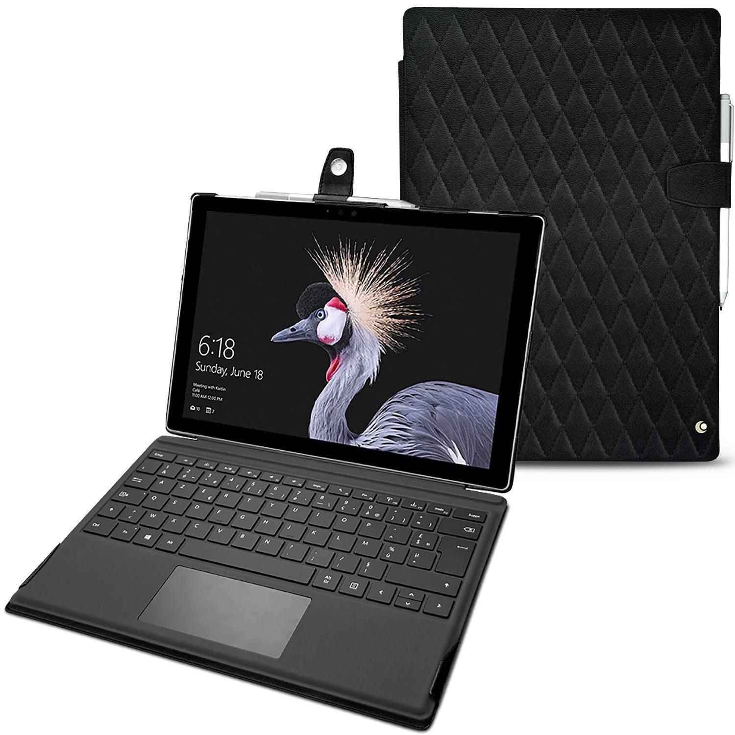 Thumbnail - Noreve Lederschutzhülle (Surface Pro 6), Tablet Hülle, Schwarz