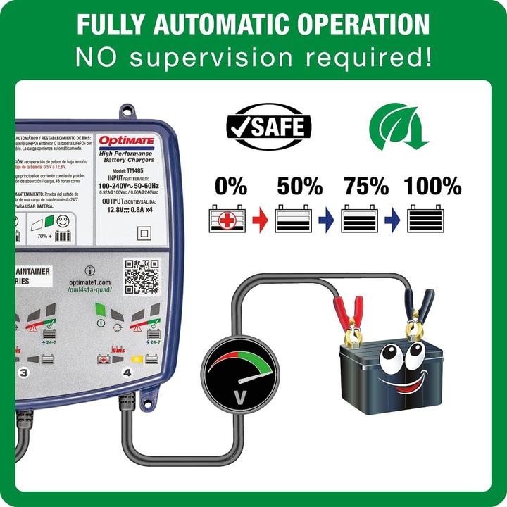 Image du produit Tecmate Optimate Lithium 0,8A x4 (0.80 A)