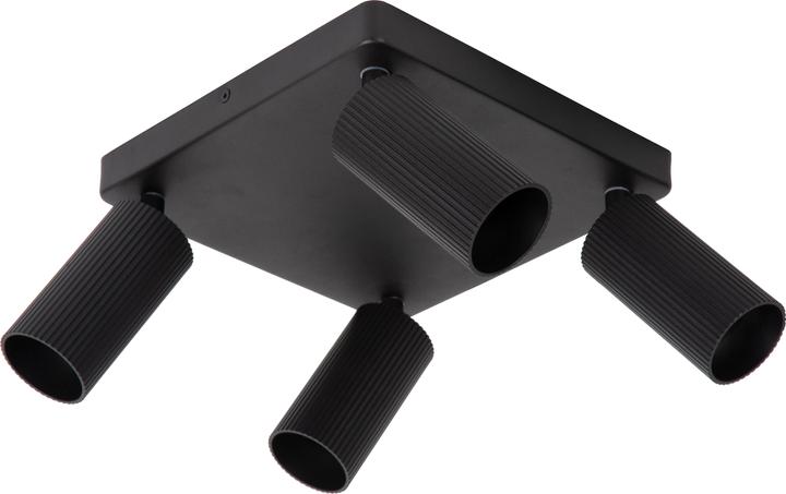 Actual product image Lucide CLUBS - Ceiling spotlight - 4xGU10 - Black 09939/14/30 (GU10)