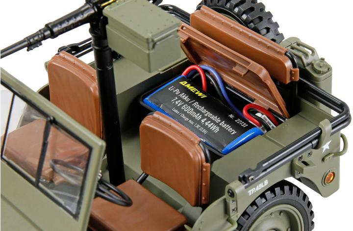 Image du produit Amewi Jeep Willys MB Scale Crawler 4WD 1:14 RTR grün (RTR Prêt à fonctionner)