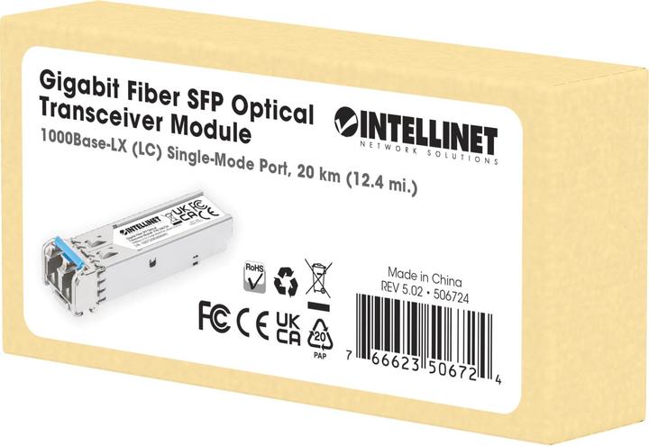 Actual product image Intellinet SFP Mini-GBIC, Gigabit Ethernet, LC, SM