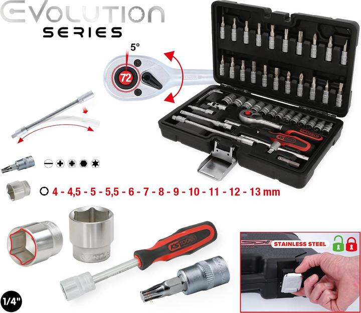 Actual product image KS Tools Socket wrench set (1/4")