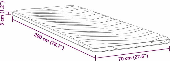 Actual product image vidaXL Matratzenauflage (140 x 200 cm)