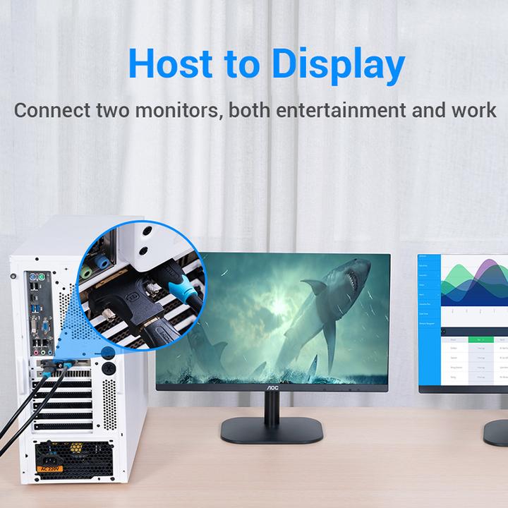 Actual product image Vention HDMI - DVI Adapter AILB0 (Black) (DVI, 3.50 cm)