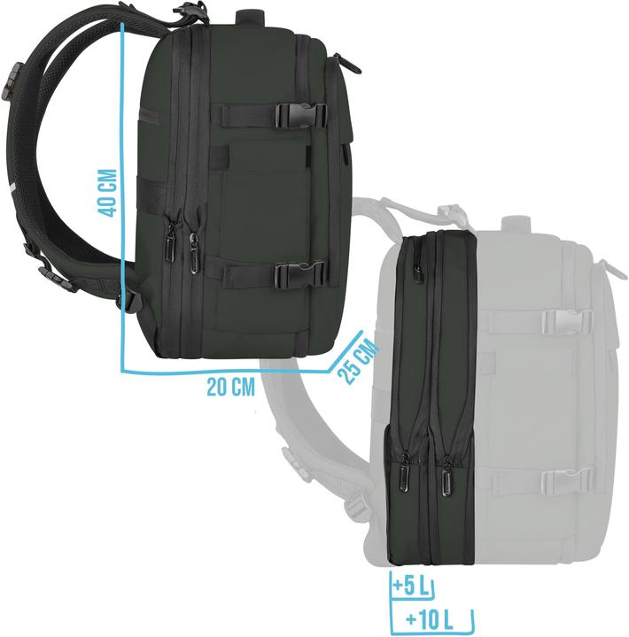 Image du produit Normani Erweiterbarer Handgepäck-Rucksack 20 Liter Nikaho - 9832 (20 l)