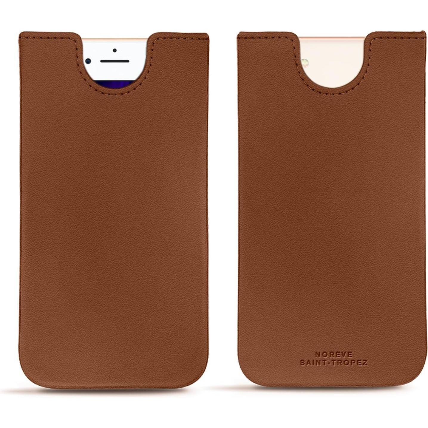 Noreve Lederschutzhülle (Apple iPhone 8), Smartphone Hülle, Braun