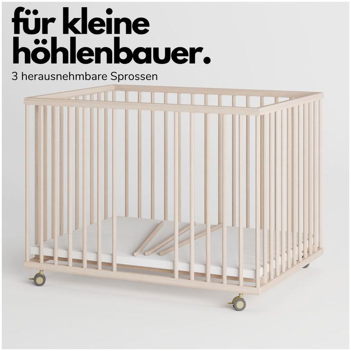 Image du produit Sämann Parc Premium avec barreaux amovibles (100 cm, 75 cm, Hêtre)